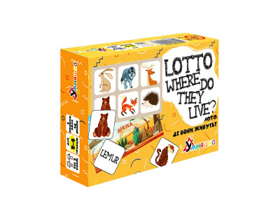 Розвиваюча настільна гра "Lotto Where do they live?" 2132-UM англійська мова