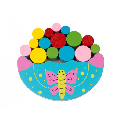 Дитяча іграшка балансир Божа корівка MD 1276 деревяна Метелик