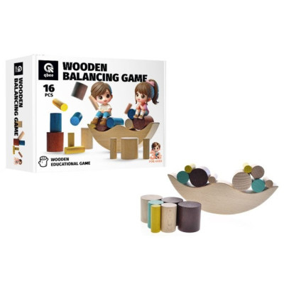 Деревяна дитяча гра-балансир "Місяць" QB800-002 16 елементів