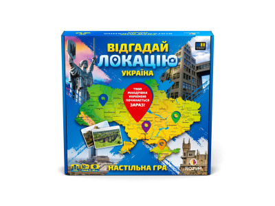 Настільна гра "Вгадай локацію: Україна" R098UA 72 картки мапа України Настільна гра "Вгадай локацію: Україна" R098UA 72 картки мапа України