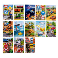 Настільна розвиваюча гра "Лото: транспорт" Ubumblebees (ПСФ082) PSF082 52 фігурні фішки