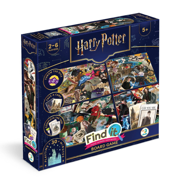 Дитяча настільна гра "Find it: Harry Potter" 200585 4 двосторонні поля 80 ігрових карток 2-6 гравців