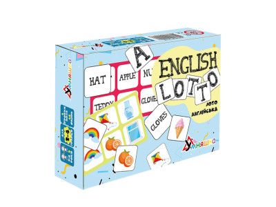 Розвиваюча настільна гра "Лото англійська/English lotto" 2118-UM 48 фішок