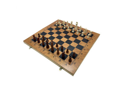 Набір настільних ігор "Шахи нарди шашки 3 в 1" Set3 NE-SP-SET-09 ігрова дошка 48х48 см
