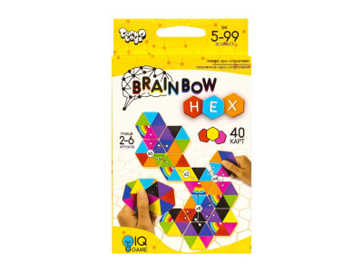 Розважальна карткова гра "Brainbow HEX" G-BRH-01-01 40 карт Розважальна карткова гра "Brainbow HEX" G-BRH-01-01 40 карт