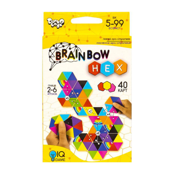 Розважальна карткова гра "Brainbow HEX" G-BRH-01-01 40 карт Розважальна карткова гра "Brainbow HEX" G-BRH-01-01 40 карт