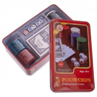 Настільна гра Покер J02070 в металевій коробці Настільна гра Покер J02070 в металевій коробці