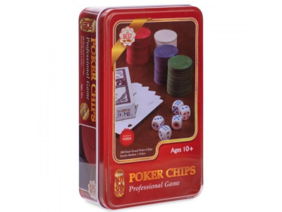 Настільна гра Покер J02070 в металевій коробці Настільна гра Покер J02070 в металевій коробці