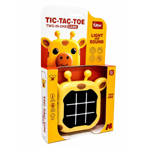 Дитяча гра "Натискай швидко: Жираф" Tic-Tac-Toe G66-3 зі світлом та звуком Дитяча гра "Натискай швидко: Жираф" Tic-Tac-Toe G66-3 зі світлом та звуком