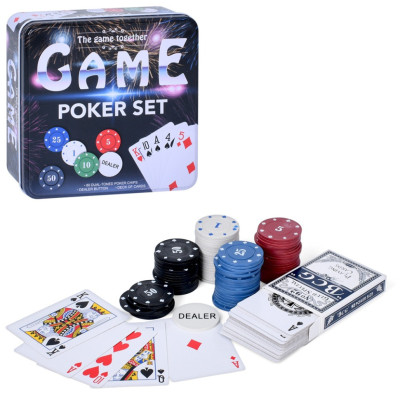 Настільна гра "Покер" TD202315 фішки 80 шт з номіналом карти