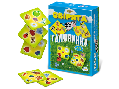 Дитяча настільна гра "Звірята + Полянка" MKE0503 від 4-х років
