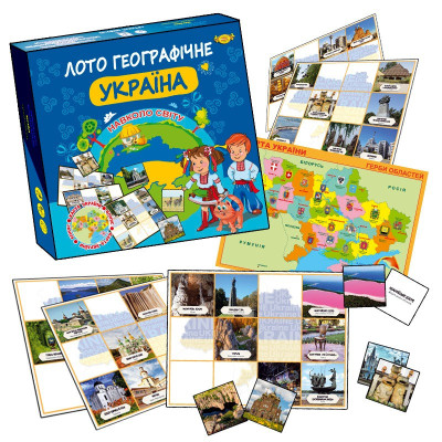 Гра "Лото географічне. Навколо світу. УКРАЇНА" Майстер MKB0150 Укр