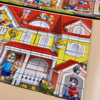 Деревяний пазл-вкладиш "Котячий будинок пазл літній" (ПСД273) PSD273