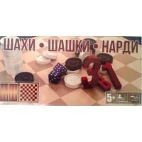 Настільна гра шахи шашки нарди S0003 3в1