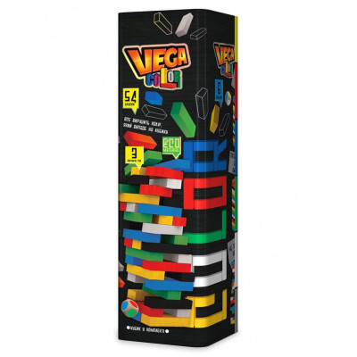 Дитяча настільна гра Дженга "VEGA COLOR" GVC-01U різнобарвна