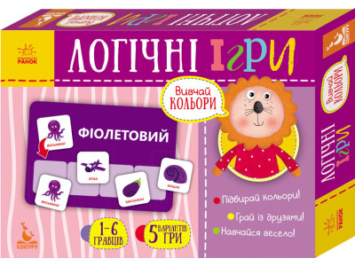 Дитячі логічні ігри "Вивчай кольори" 918001 24 картки укр. мовою