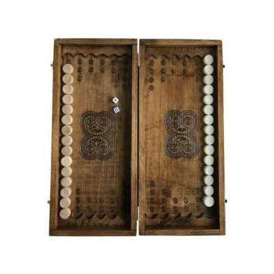 Нарди дерев'яні ручної роботи Backgammon 2 NR-4540? 16 світлих 16 темних