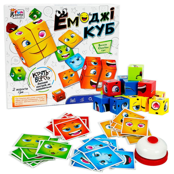 Карткова гра "Емоджі куб" 68831 48 карток дзвінок кубики