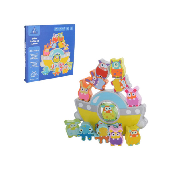 Дерев'яний балансир "Корабель" Bambi MD 1661 з фігурками тварин Дерев'яний балансир "Корабель" Bambi MD 1661 з фігурками тварин