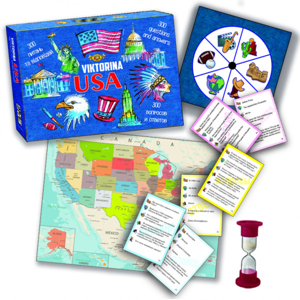 Настільна гра "Вікторина США" MKP0903 правила гри рос. і укр. мовою