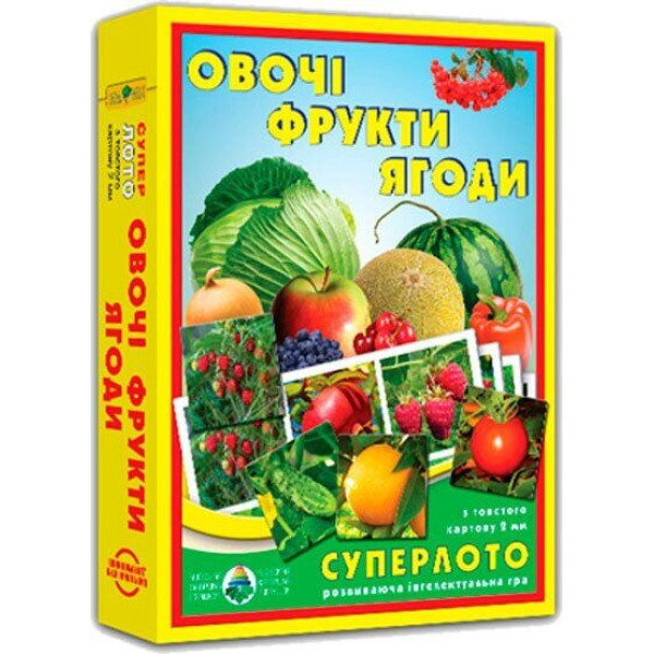 Настільна гра супер ЛОТО "Овочі фрукти ягоди" 81992 36 карток