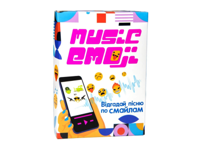 Настільна карткова гра "Music Emoji" Strateg 30249 українською мовою