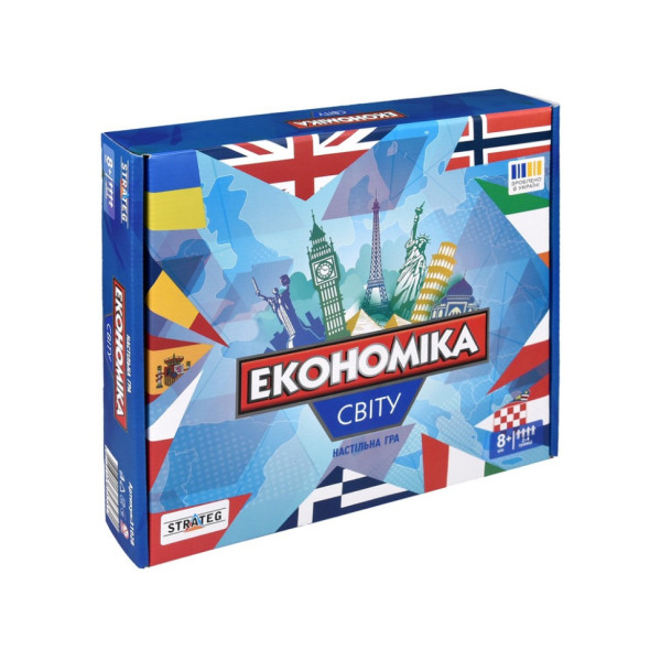 Настільна гра Монополія "Економіка світу" 31028 2-4 гравці Настільна гра Монополія "Економіка світу" 31028 2-4 гравці