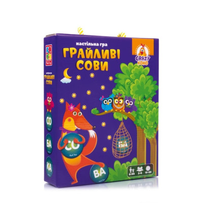 Дитяча настільна гра "Грайливі сови бачу слово!" VT8033-08 99 фішок