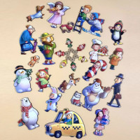 Дитяча настільна гра "Хто був на вулиці?" (ПСД294) PSD294 деревяна