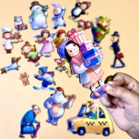 Дитяча настільна гра "Хто був на вулиці?" (ПСД294) PSD294 деревяна