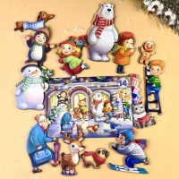 Дитяча настільна гра "Хто був на вулиці?" (ПСД294) PSD294 деревяна