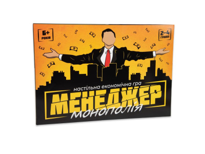 Настільна гра "Менеджер Монополія" 30342 ігрове поле, фішки, кубики