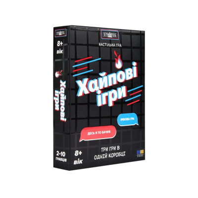 Настільна гра "Хайпові ігри 3 в 1" 30946 інструкція гральні картки