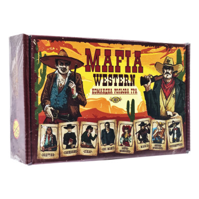 Командна рольова гра "MAFIA WESTERN" MKZ0815, 24 картки
