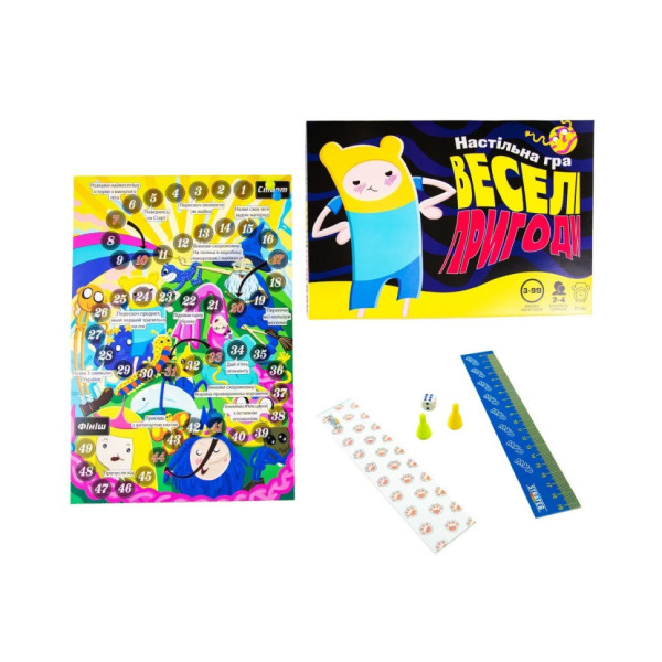 Настільна маршрутна гра "Веселі пригоди" Strateg 30244 українською мовою Настільна маршрутна гра "Веселі пригоди" Strateg 30244 українською мовою