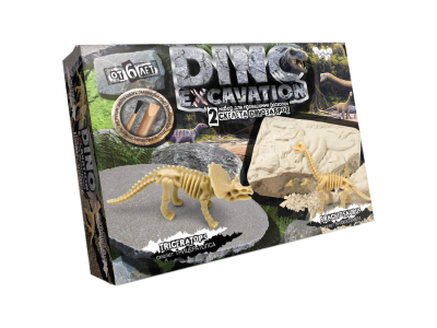 Дитячий набір для проведення розкопок динозаврів DINO EXCAVATION DEX-01 Трицератопс Дитячий набір для проведення розкопок динозаврів DINO EXCAVATION DEX-01 Трицератопс