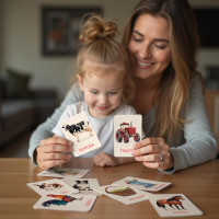 Дитячий набір навчальних карток Монтессорі "Ферма" 301233 32 зображення Дитячий набір навчальних карток Монтессорі "Ферма" 301233 32 зображення