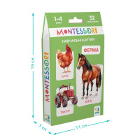 Дитячий набір навчальних карток Монтессорі "Ферма" 301233 32 зображення Дитячий набір навчальних карток Монтессорі "Ферма" 301233 32 зображення
