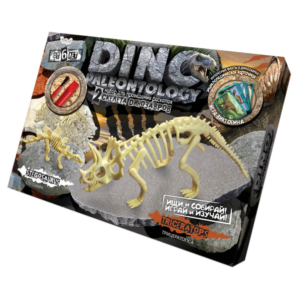 Ігровий набір для проведення розкопок DINO PALEONTOLOGY 6377 в коробці Трицератопс