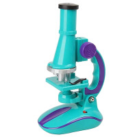 Дитячий мікроскоп SK 0006(Turquoise) світло 195 см 2 пробірки скло