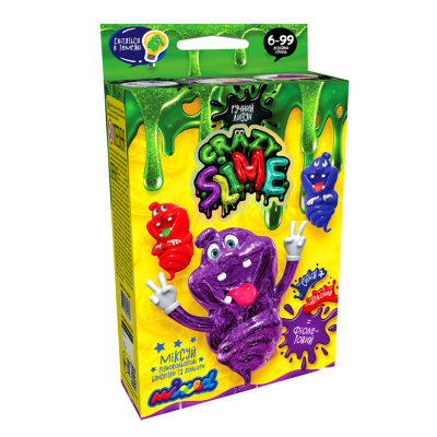 Дитячий набір для створення лизуна "Crazy Slime" SLM-02 4 види Фіолетовий