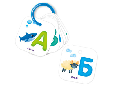 Дитячі навчальні картки на кільці Азбука VT2000-03 Дитячі навчальні картки на кільці Азбука VT2000-03