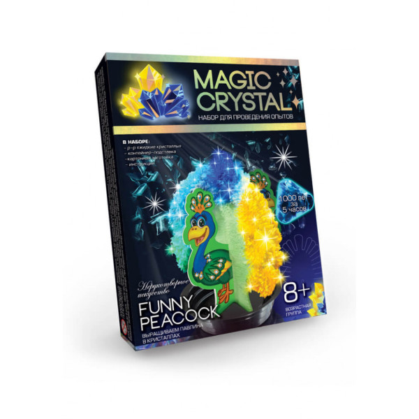 Дитячий набір для проведення дослідів "MAGIC CRYSTAL" OMC-01-01 безпечний Кумедний павич Дитячий набір для проведення дослідів "MAGIC CRYSTAL" OMC-01-01 безпечний Кумедний павич