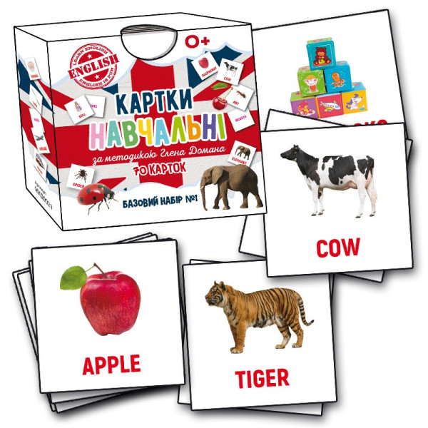 Картки навчальні Глена Домана №1 ENGLISH MKD0021 70 карток