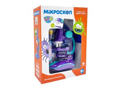 Дитячий мікроскоп SK 0006(Violet) світло 195 см 2 пробірки скло Дитячий мікроскоп SK 0006(Violet) світло 195 см 2 пробірки скло