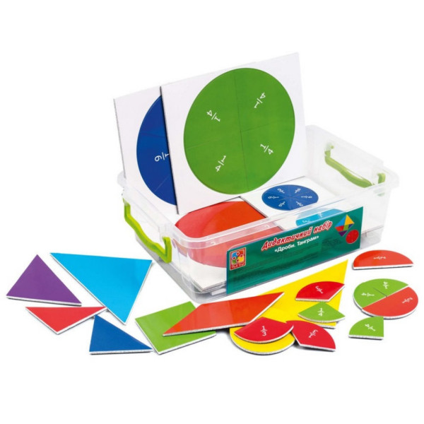 Демонстраційний магнітний набір "Дроби-Танграм" VT5555-03 Демонстраційний магнітний набір "Дроби-Танграм" VT5555-03