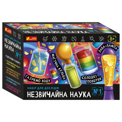 Набір для дослідів "Незвичайна наука №1" 10114155 4 наукові досліди в 1 наборі