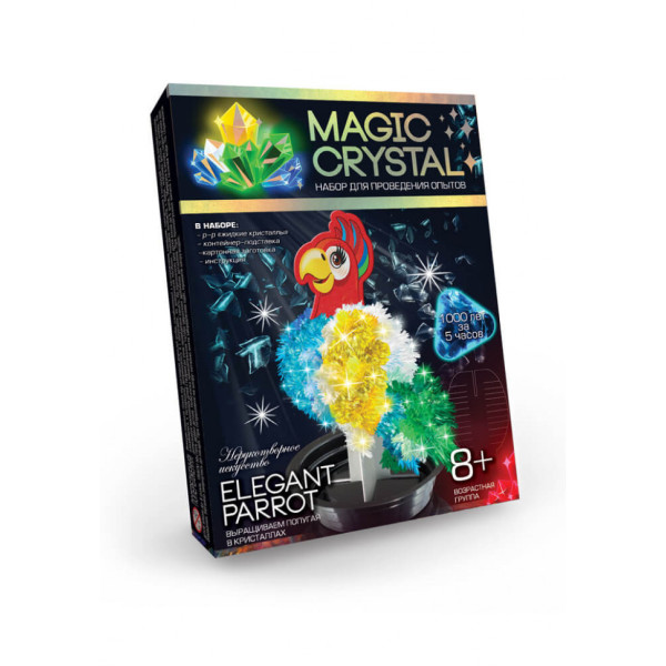 Дитячий набір для проведення дослідів "MAGIC CRYSTAL" OMC-01-01 безпечний Елегантний папуга Дитячий набір для проведення дослідів "MAGIC CRYSTAL" OMC-01-01 безпечний Елегантний папуга