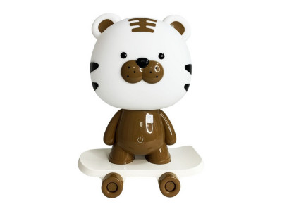 Нічник дитячий «Тигр на скейті» MGZ-1408(Brown) мережевий живлення від USB