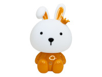 Нічник дитячий "Зайчик з короною" MGZ-1405(Orange) мережевий живлення від USB